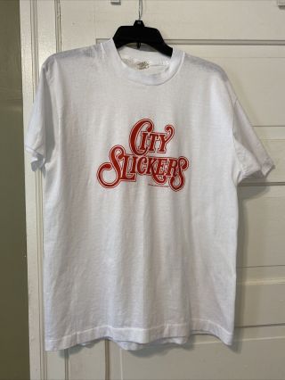 Vtg 1991 City Slickers Movie Promo T - Shirt White Xl