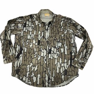 Vintage Deerskin Melton Camo Hunting Flannel Shirt Men’s Size Xl Usa Long Sleeve