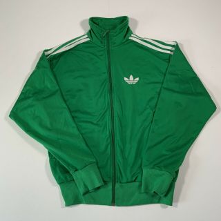 Vintage Adidas Green Full Zip Up High Neck Track Jacket - Mens Small