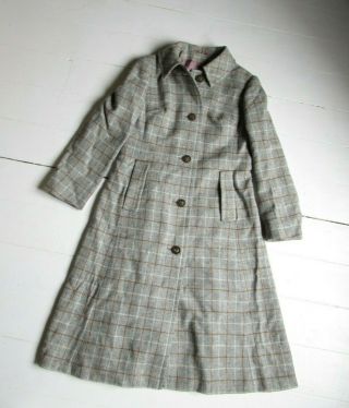 Aquascutum Ladies Pure Wool Tweed Vintage Coat Jacket Uk Size 14 Vgc