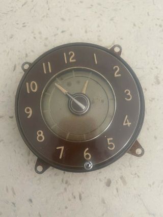 Vntg Geo W Borg Corp Dash Clock 1946 - 1947 Packard Clipper Clock