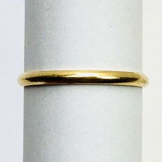 Vintage 10k Yellow Gold 1.  5mm Baby Children’s Ring Size 0 - (11mm Diameter) 0.  33g