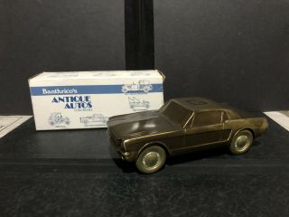 Vintage Brass Banthrico 1965 Ford Mustang Coin Bank 1st Federal