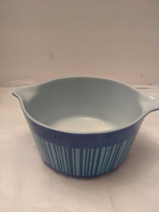 Vintage Pyrex Bowl Blue Stripe Design