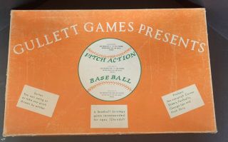 Rare Vintage Pitch Action Baseball Board Game By Gullett’s Games - California