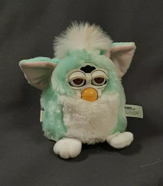 Vintage 1999 Furby Babies Blue & White & Pink With Tags Talks