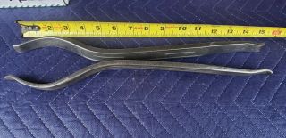 Vintage Pccc Cycle Tire Spoon Irons,  Forged Steel,  14.  75 "