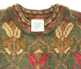 Lovely vintage 80s 90s Laura Ashley Womens Knitted Patterned wool knit Jumper M 3
