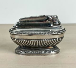 Vintage Ronson Silver Plated Queen Anne Shape Table Lighter
