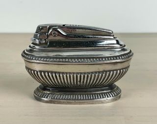 Vintage RONSON Silver Plated Queen Anne Shape TABLE LIGHTER 3
