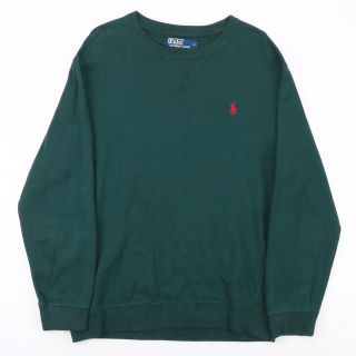 Vintage Polo Ralph Lauren Green 00s Pullover Sweatshirt Mens L