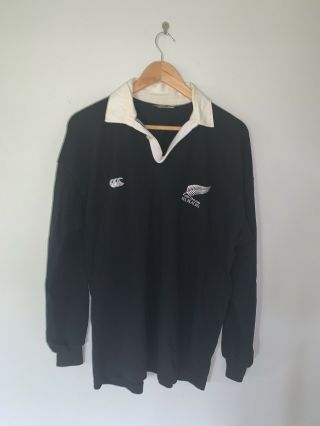 Vintage 90s Zealand All Blacks Jersey Size Medium