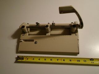 Vintage Heavy Duty 3 Hole Punch Metal Foothill 310 Handicapped Inc Pasadena Usa