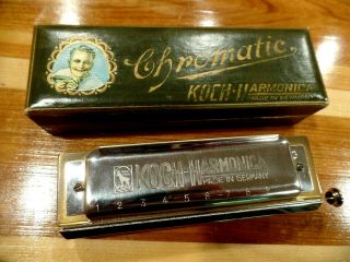 Vintage Koch " Chromatic " Harmonica Made In Germany,
