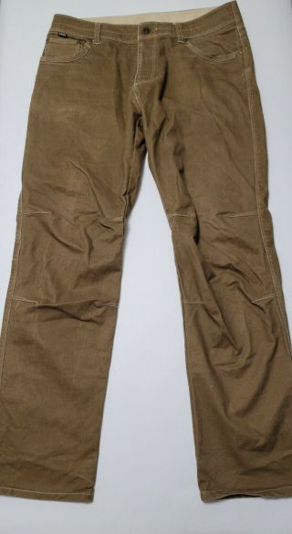 KÜhl Style Rydr Pants Mens 36x34 Vintage Patina Dye Brown Green