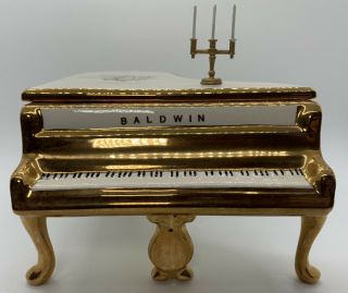 Vintage Liberace Baldwin Porcelain Piano Music Box Las Vegas Nevada - Read