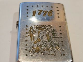Vintage Zippo Lighter 1776 Bicentennial Celebration Liberty Bell Minute Men 1975