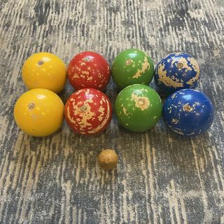 Vintage Sportcraft Classic Bocce Ball Set Italy Lawn Outdoor Game