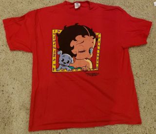 Vintage 1990s Betty Boop Universal Studios Red Shirt Xl Vtg 1995 Vg Rare
