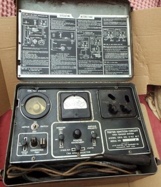 Vintage Allen Electric Usa Tester Ignition Circuit Model Ord No.  2 - 43 M - 1