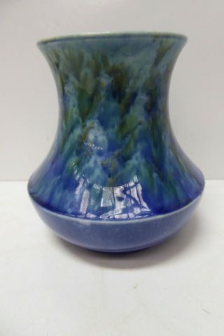 Vintage Australian Pottery Fowler Ware Vase Stamped To Base Art Deco Glaze