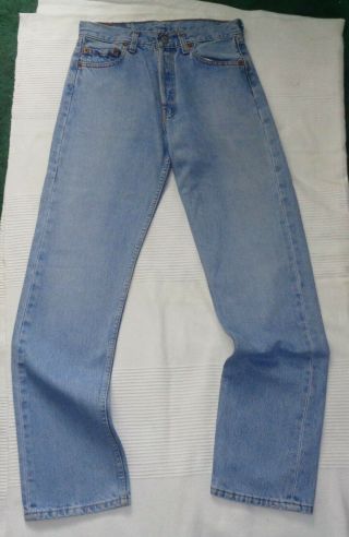 . Levis Vintage 1990s Red Tab 501 Blue Jeans W29 L32