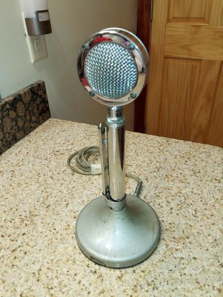 Vintage Astatic Chrome D - 104 Microphone With Ug8 Base Stand