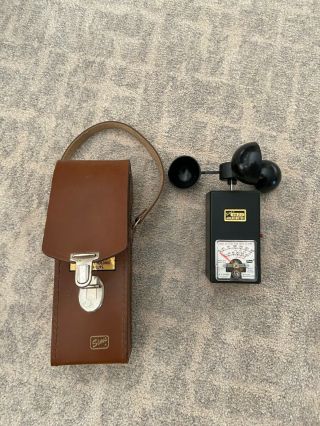 Vintage Sims Anemometer With Leather Case