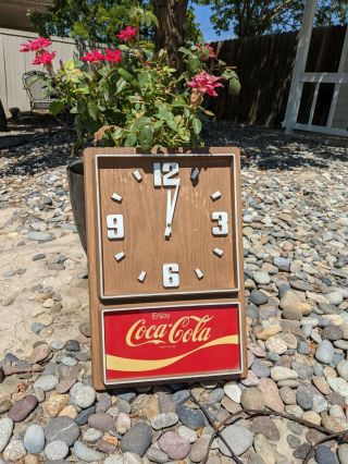 Vintage Enjoy Coca Cola Electric Wall Clock By Impact International