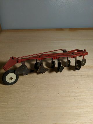 Vintage Ertl Ih International Harvester Metal Red 4 - Bottom Plow 1/16