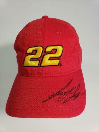 Joey Logano Signed 22 Hat Red