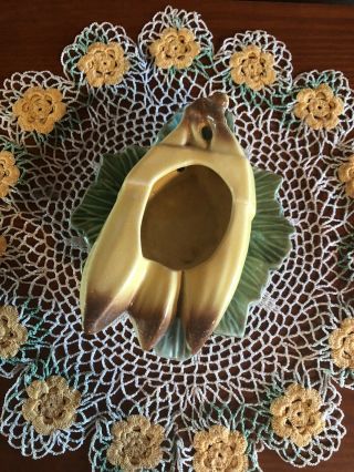 Vintage Mccoy Banana Wall Pocket Flower Planter Pot Antique