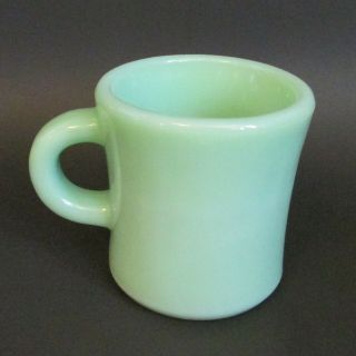 Vtg Jadeite Fire King C Handle Mug Restaurant Oven Ware Thick Chunky Coffee Cup