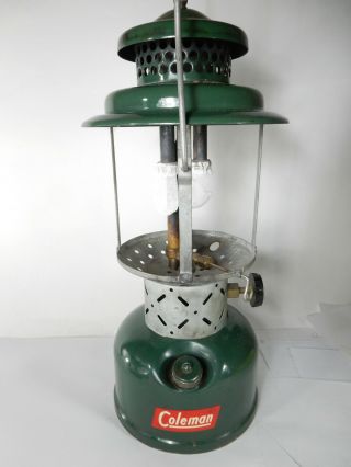 Vintage Green Coleman Lantern Model 220e,  Dated 11/51,  1951 Double Mantle Usa
