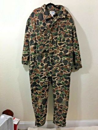 Vintage Mens Trophy Club Coveralls Insulated Hunting - Size Xl -