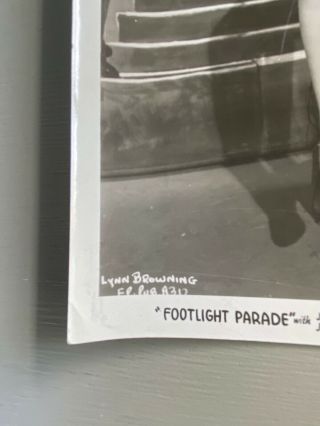Vintage Photograph Footlight Parade Ruby Keeler 1933 Movie Warner Bros Vitaphone 2