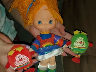 Vintage 1983 Rainbow Brite 10 " Stuffed Doll Mattel Hallmark With Sprites