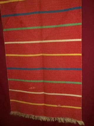 Vintage Native American Indian Rug Textile Weaving Blanket 50 X 27 1/2 Navajo?
