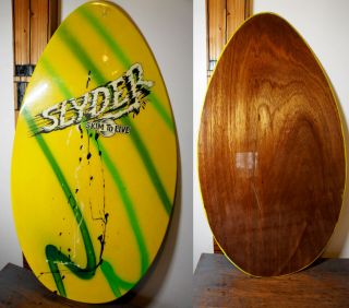 Gorgeous Vintage Slyder 36 " Wooden Skim Board Vtg Surf Skimboard Wood Retro