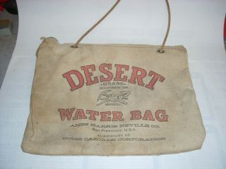 Vintage Desert Water Bag,  By Ames Harris Neville Co,  Boise Cascade Corporation