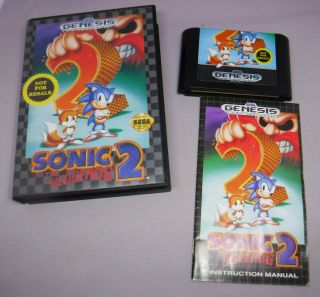 Vintage 1992 Sonic 2 The Hedgehog Sega Genesis L@@k