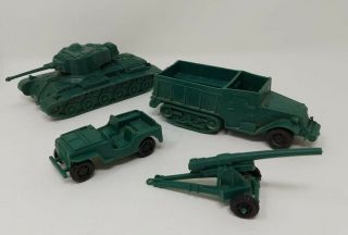 Vintage Marx American Vehicle Group For Battleground,  Desert Fox,  Etc.