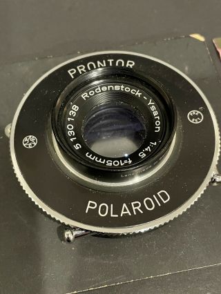 Vintage Rodenstock - Ysaron 1:4.  5 F=105mm Lens On Polaroid Prontor Shutter Germany