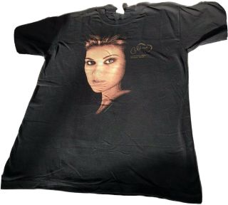 Vintage 1998 Celine Dion Concert Tour T Shirt By T America Music Tee Black Sz L