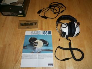 Vintage Sansui Ss - 10 Stereo Headphones W/ Box And Paperwork