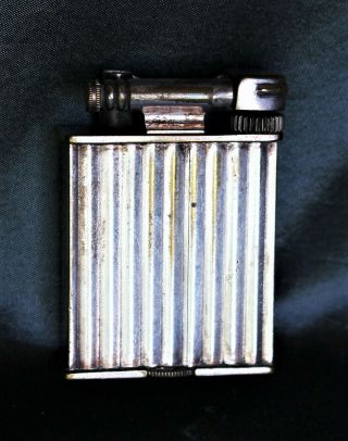 Vintage Alfred Dunhill Lift Arm Art Deco Silver Plated Cigarette Lighter C.  1925
