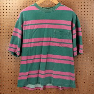 Gap Jersy Knit Striped Pocket T - Shirt Xl Vtg 90s 00s Surf Skate Boxy Grunge