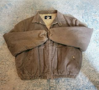 Vintage " Mushroom " Corduroy Woolrich Made In The Usa Zip Up Jacket Size Xl