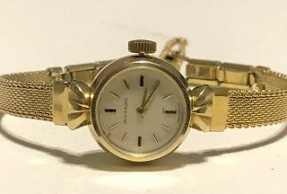 Vintage Movado Ladies Wrist Watch 14k Gold Filled