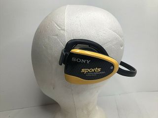 Vintage Sony Srf - H5 Sports Walkman Am/fm Stereo Headphone Radio Yellow Mega Bass